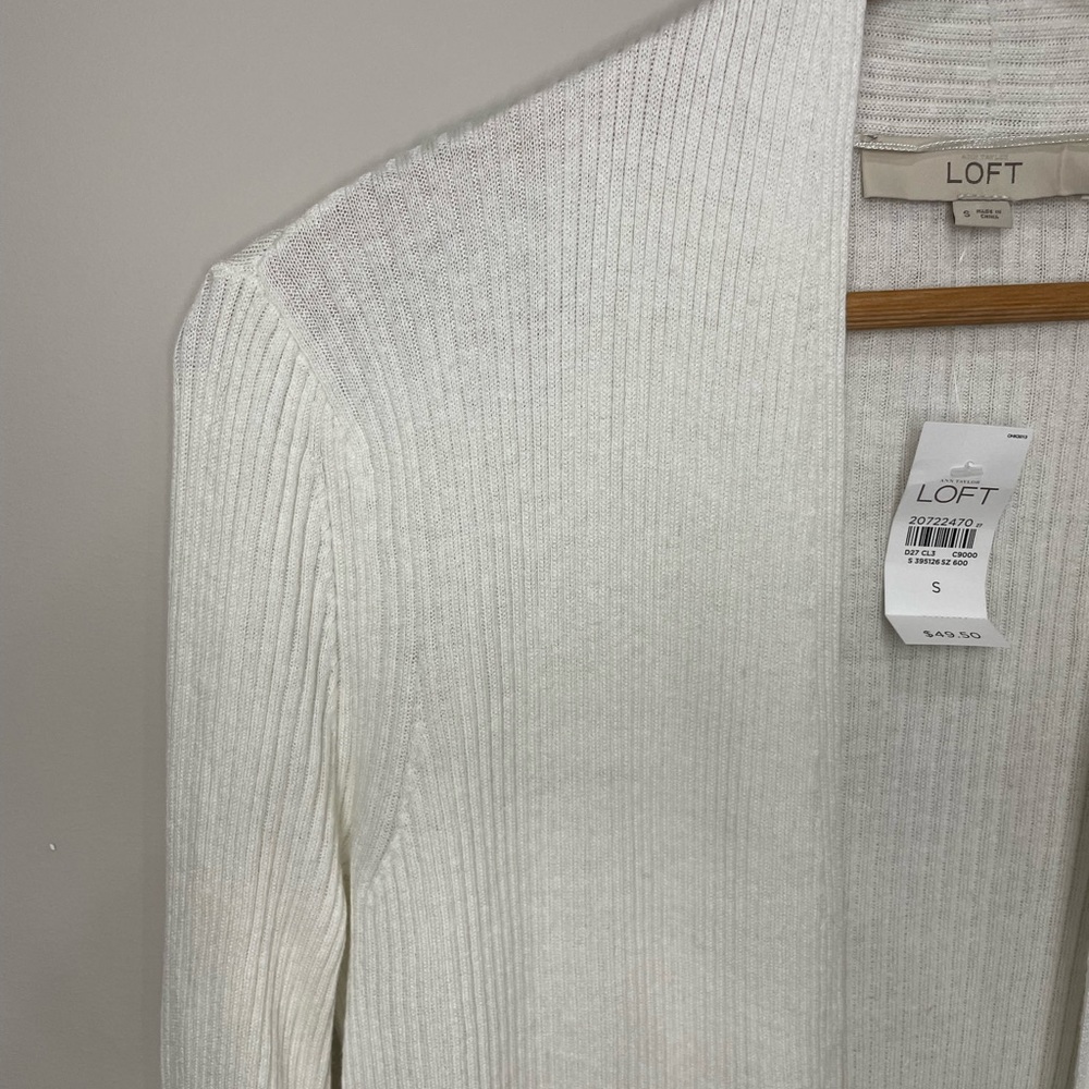 Ann Taylor LOFT ribbed cardigan - Picture 3 of 7